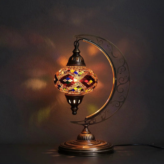 Mosaic Moon Lamp