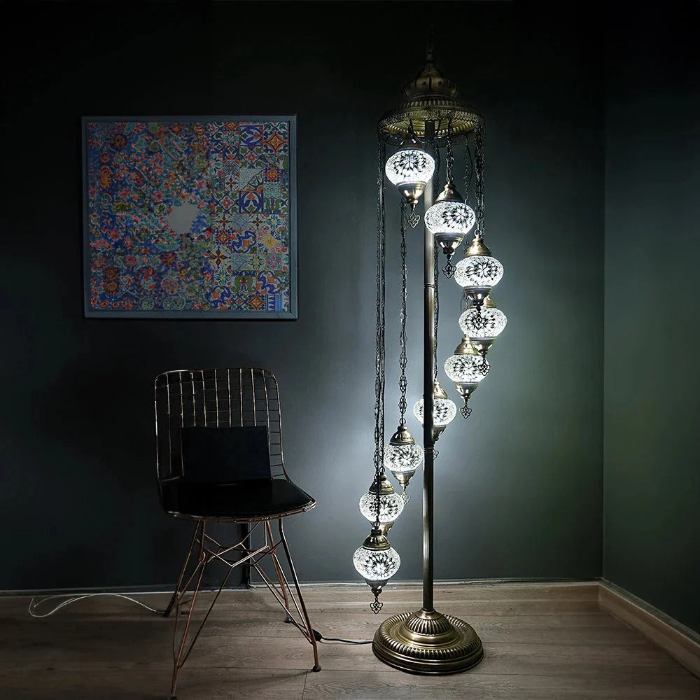 Turkish Mosaic Floor Lamps – Antique Bohemian Moroccan Decorative Glass