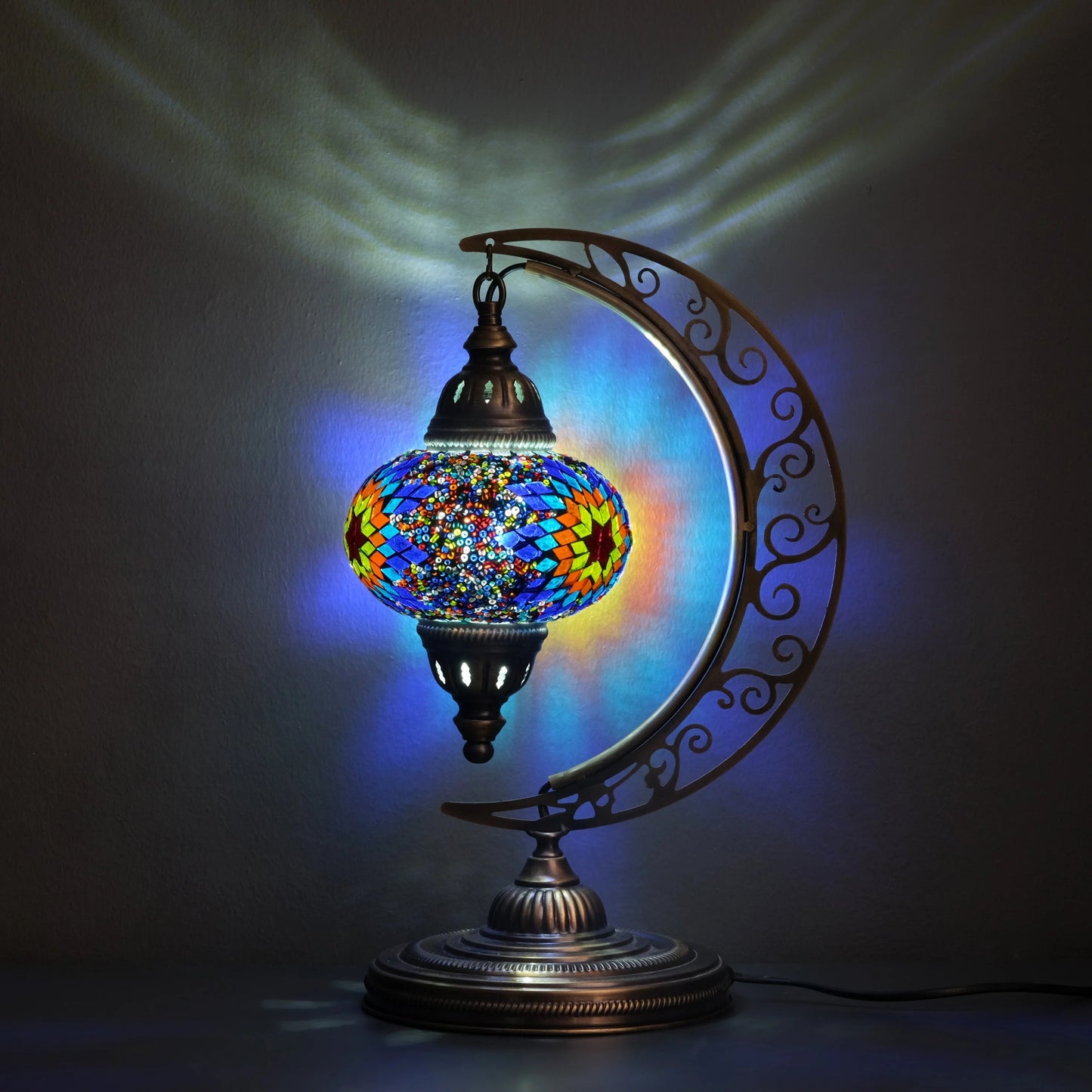 Mosaic Moon Lamp