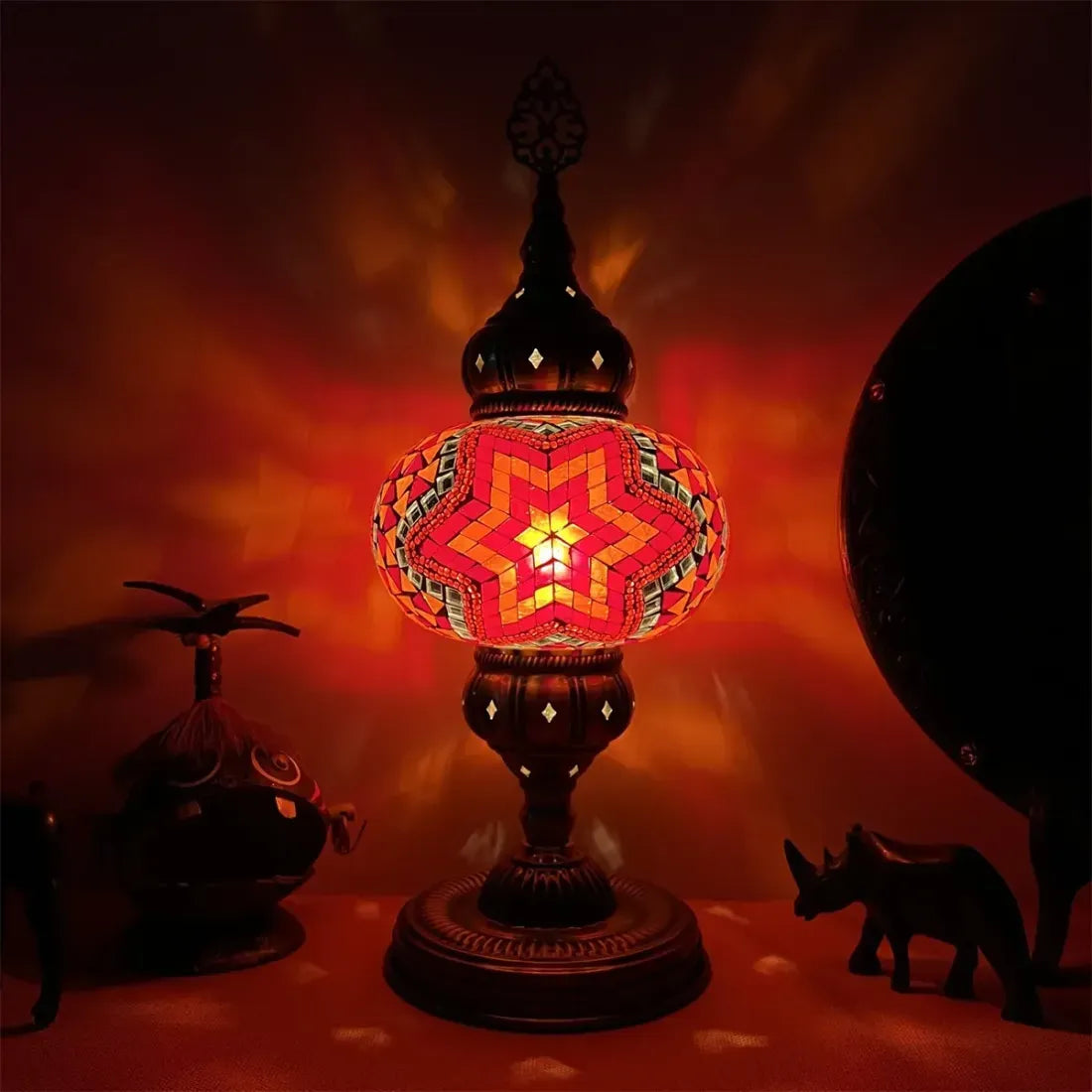 Turkish Mosaic Table Lamps – Antique Moroccan Decorative Glass