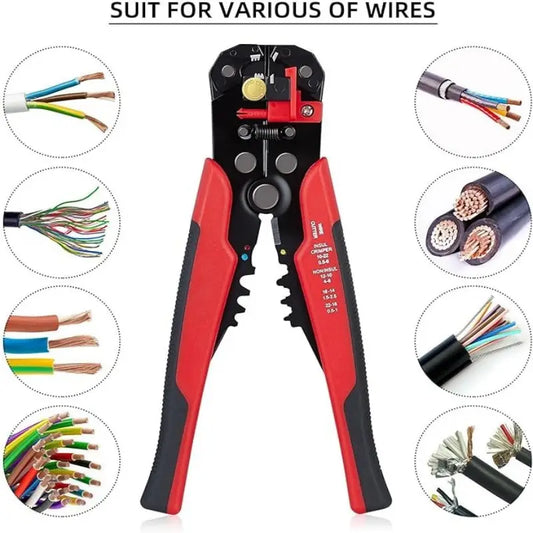 Multi-Functional Wire Stripper – AWG 24-10 Heavy Duty Cable Crimping Pliers