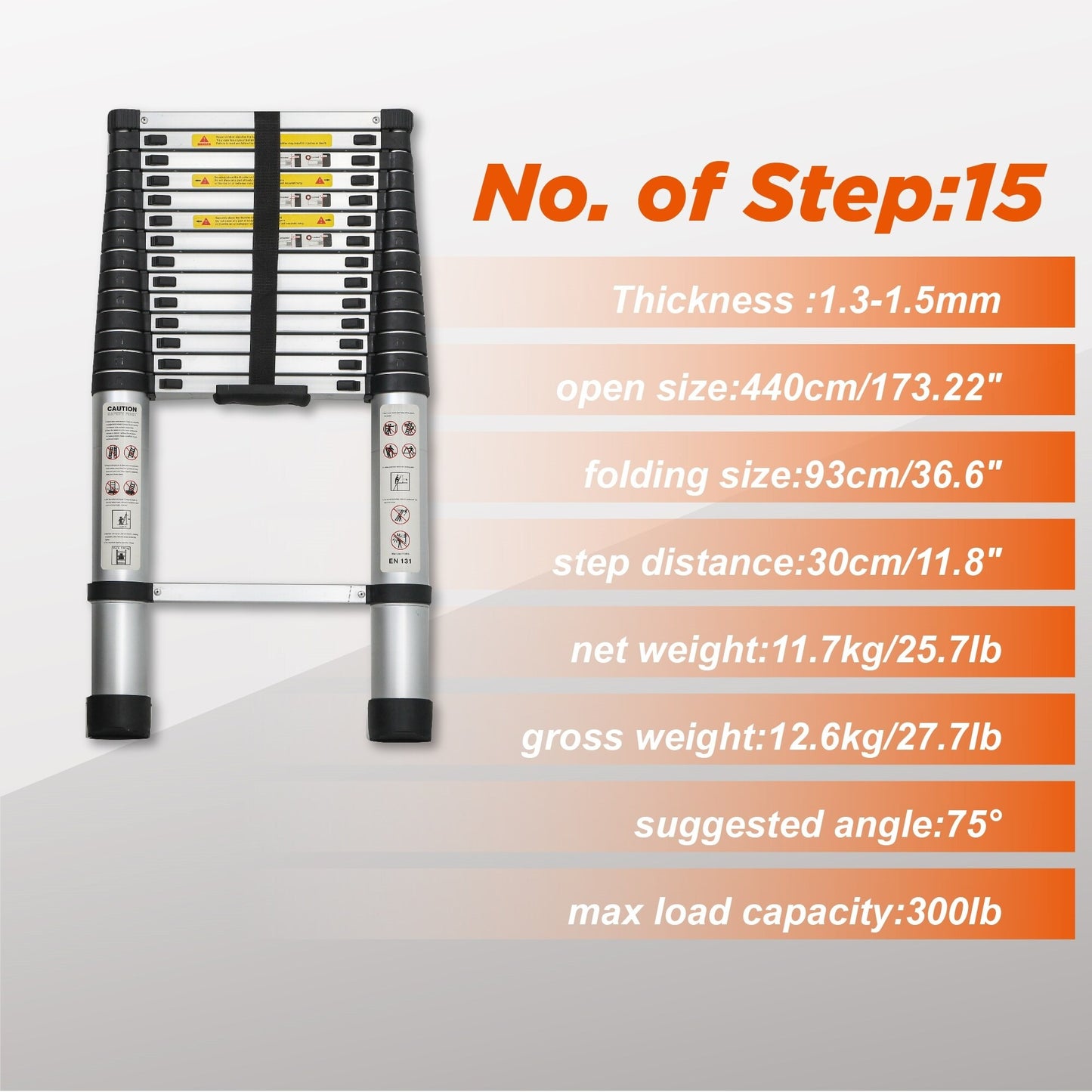 Portable Multi-Purpose Aluminum Telescopic Extension Ladder