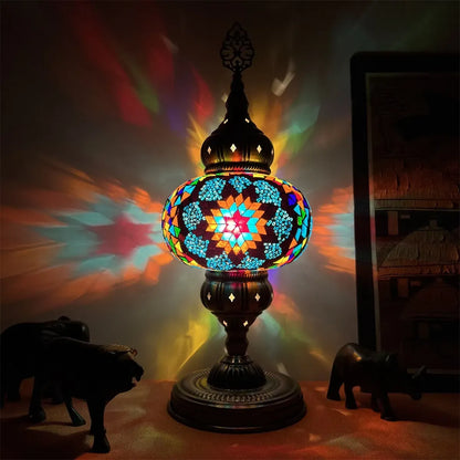 Turkish Mosaic Table Lamps – Antique Moroccan Decorative Glass