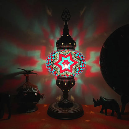 Turkish Mosaic Table Lamps – Antique Moroccan Decorative Glass