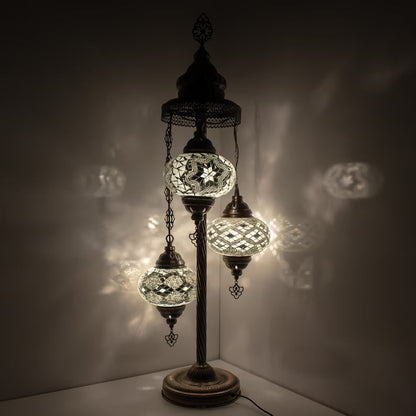 3 Globes Turkish Moroccan Mosaic Floor Lamp