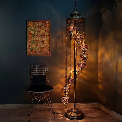 Turkish Mosaic Floor Lamps – Antique Bohemian Moroccan Decorative Glass
