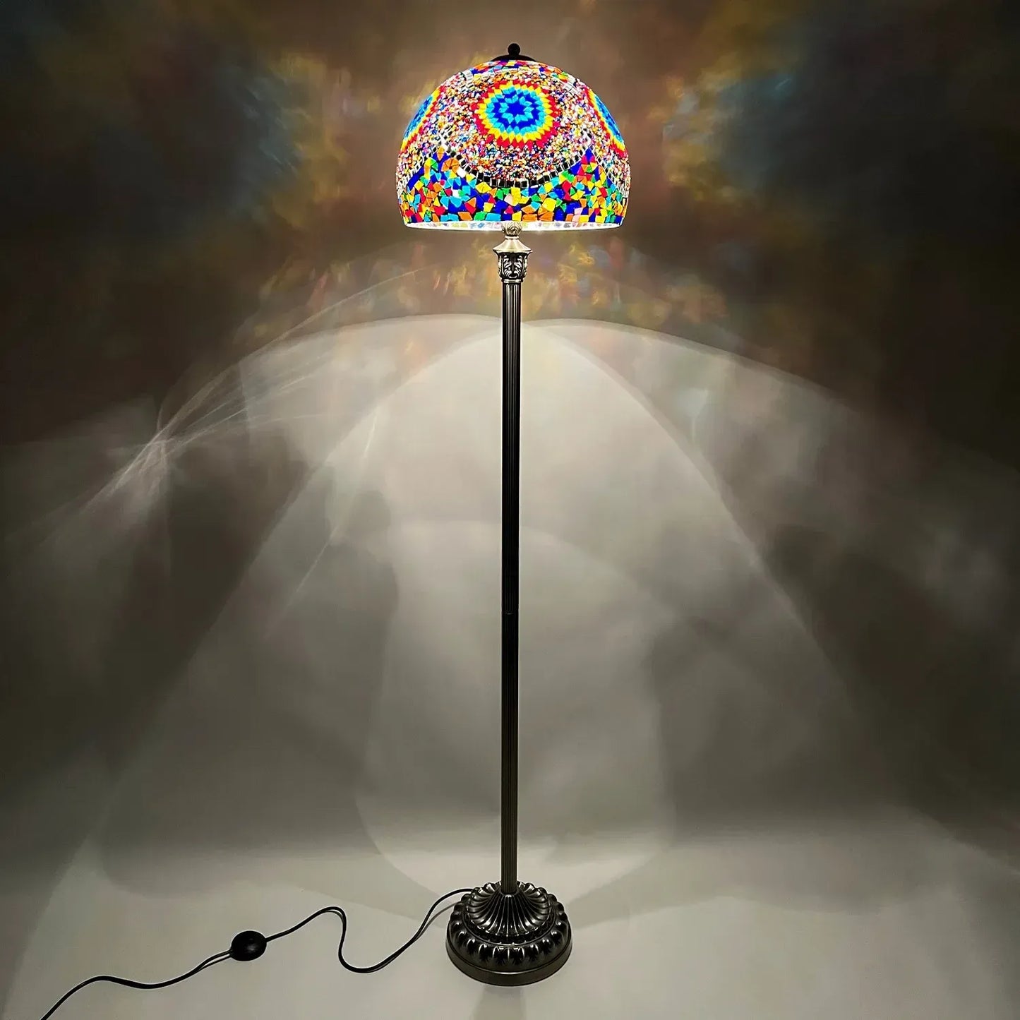 Mosaic Turkish Floor Lamps – Moroccan Bohemian Decor with Handcrafted Mosaic Glass