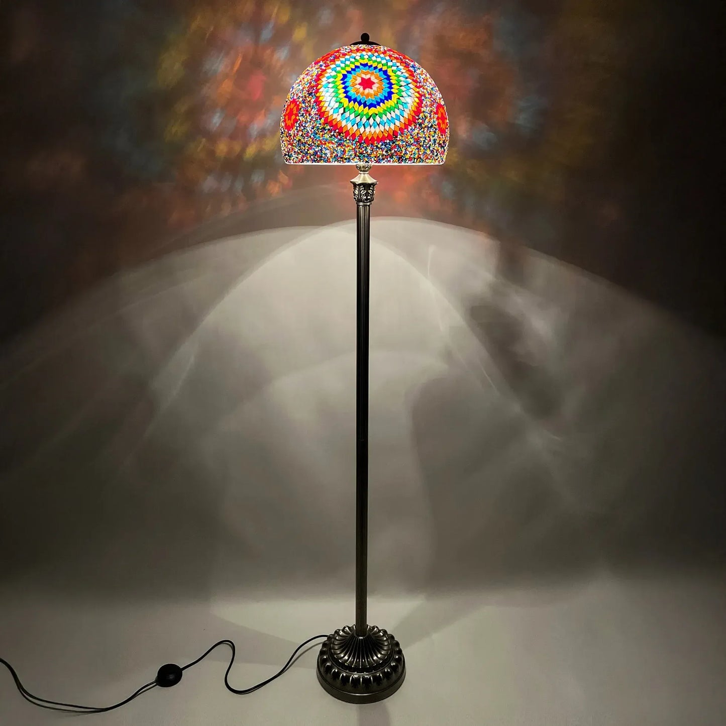 Mosaic Turkish Floor Lamps – Moroccan Bohemian Decor with Handcrafted Mosaic Glass