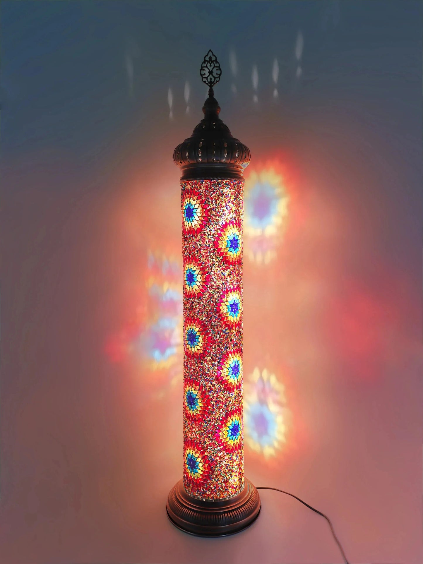 Colorful Stained Glass Standing Lamp