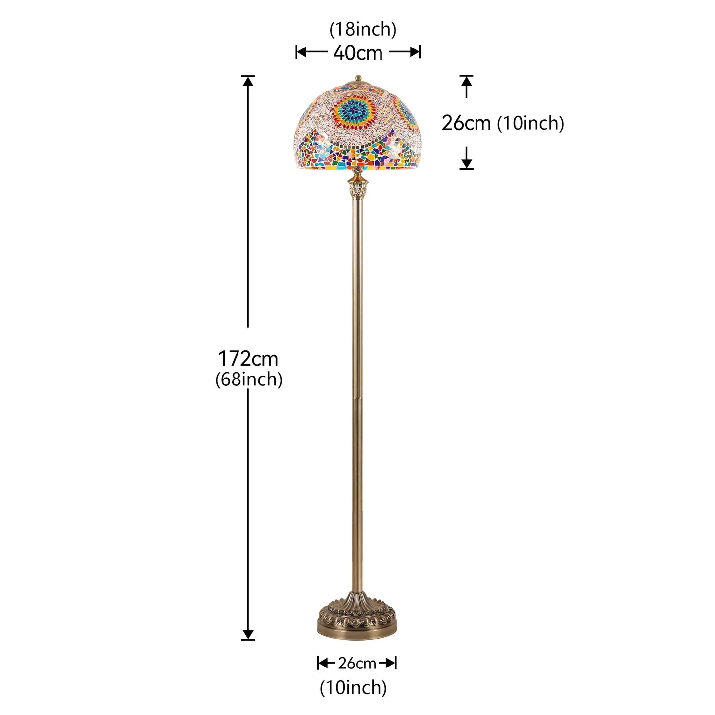 Mosaic Turkish Floor Lamps – Moroccan Bohemian Decor with Handcrafted Mosaic Glass