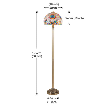 Mosaic Turkish Floor Lamps – Moroccan Bohemian Decor with Handcrafted Mosaic Glass