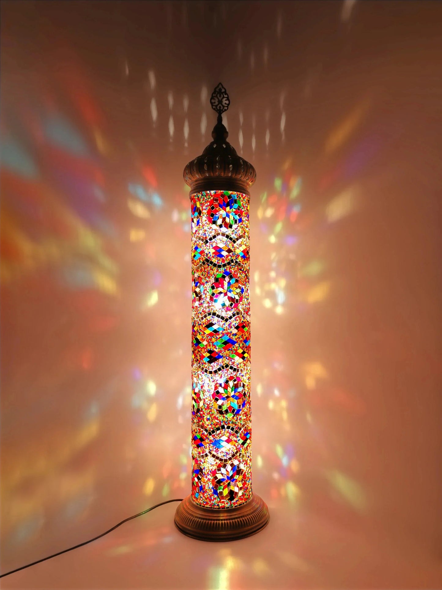 Colorful Stained Glass Standing Lamp