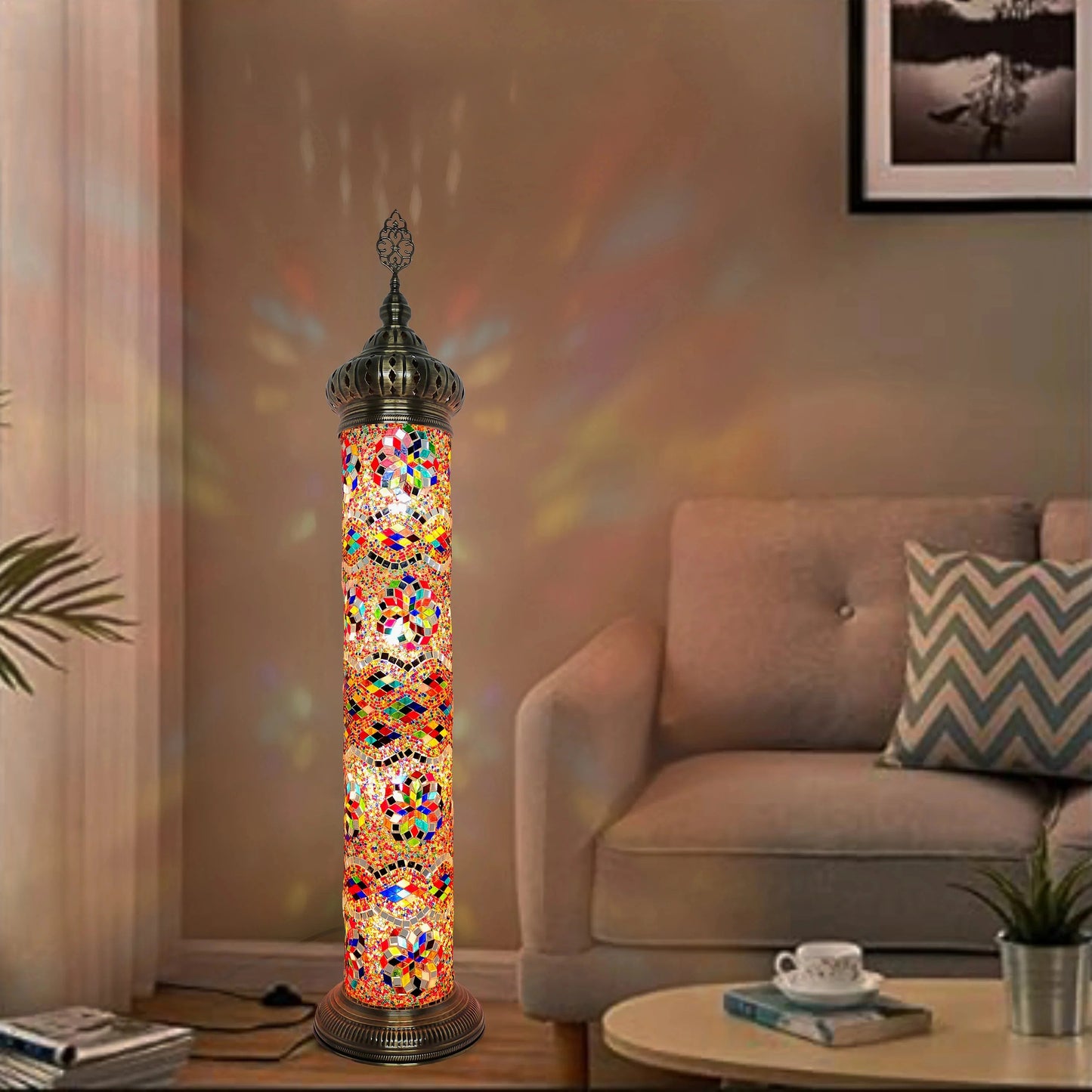 Colorful Stained Glass Standing Lamp