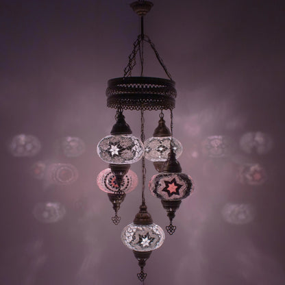 5 Globes Turkish Chandelier