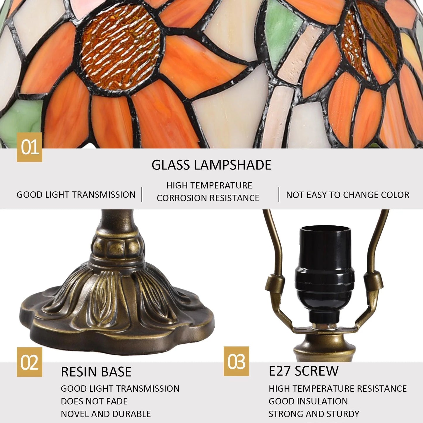 Tiffany Style Sunflower Table Lamp