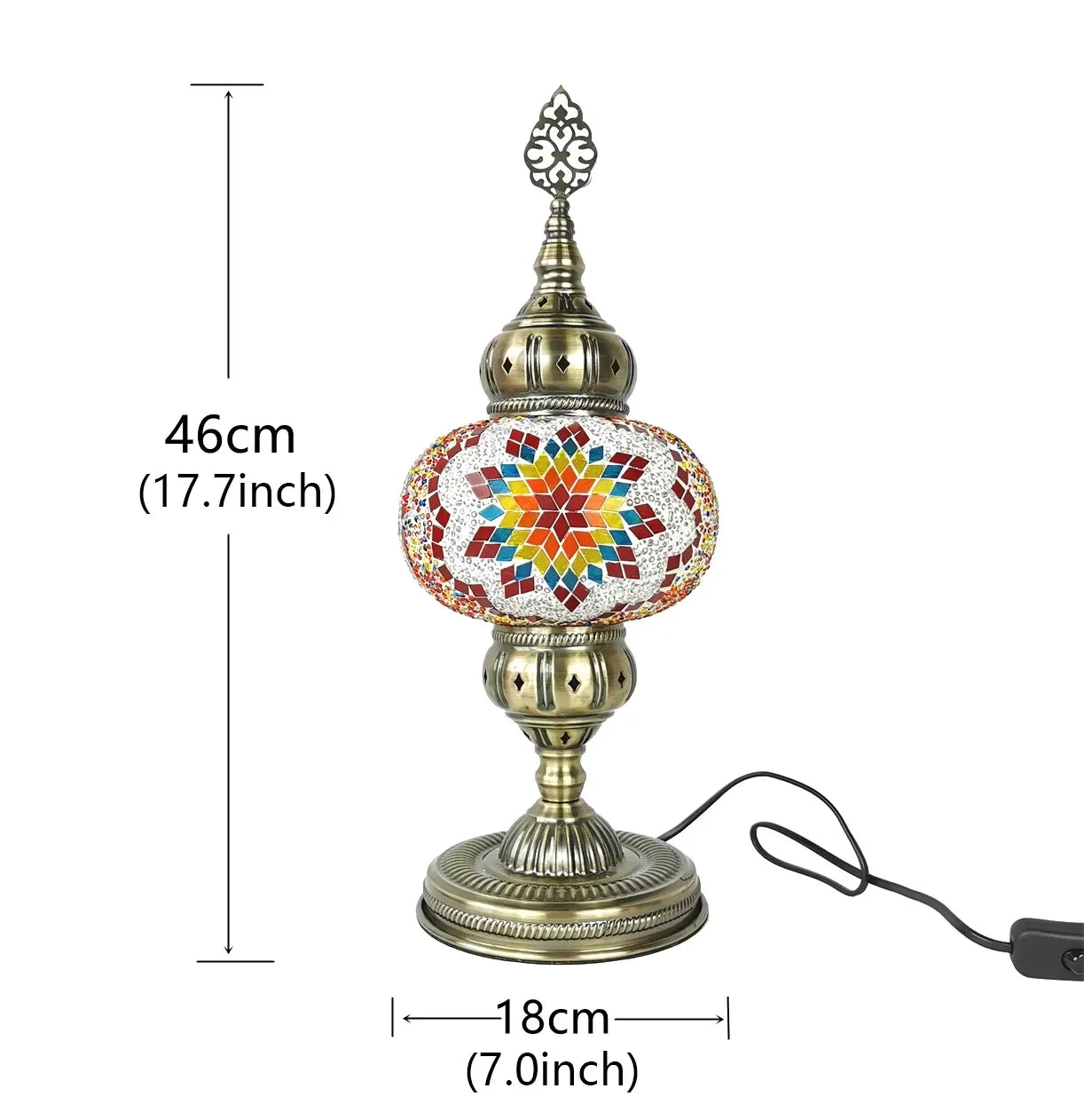 Turkish Mosaic Table Lamps – Antique Moroccan Decorative Glass