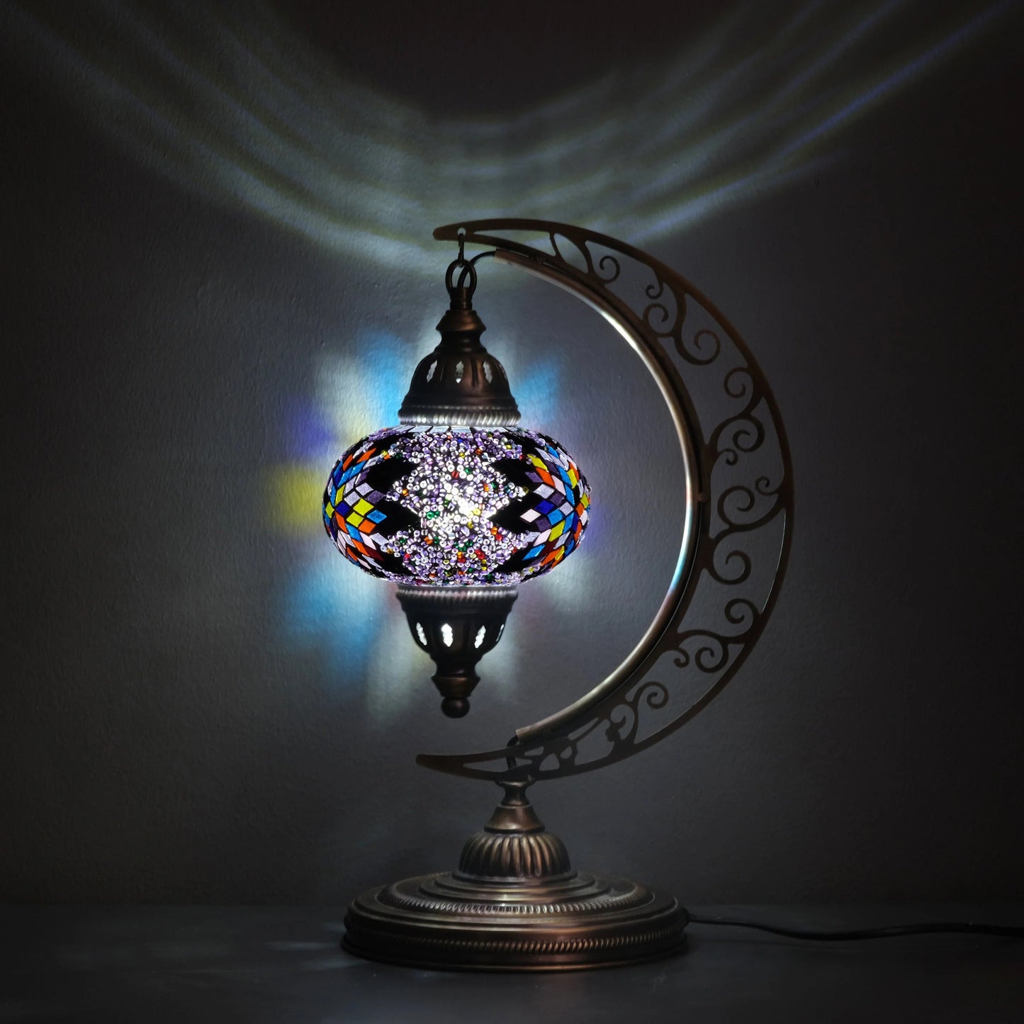 Mosaic Moon Lamp