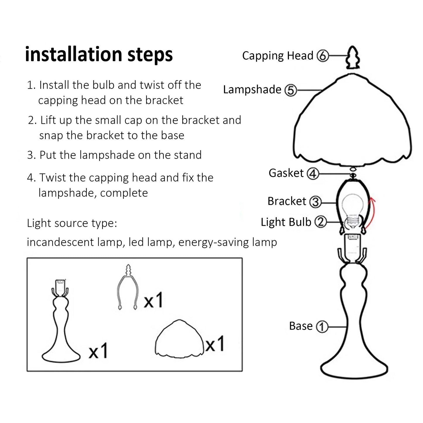 Tiffany Style Floral Table Lamp