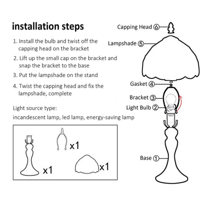 Tiffany Style Floral Table Lamp